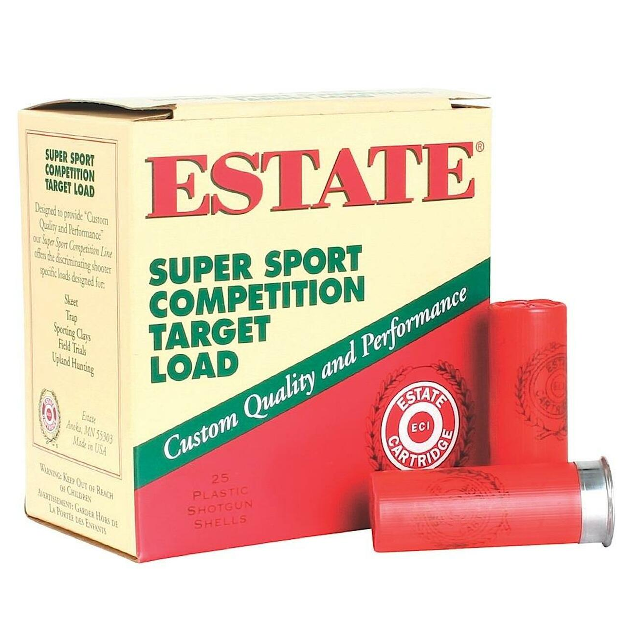 Estate 12 Gauge 2.75" 1145 FPS 1 1/8 oz 8 Shot SS12L8-CASE
