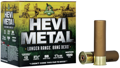HEVI-Metal Longer Range 12 Gauge BB Shot Size - Case Steel Shot- Fort Thompson