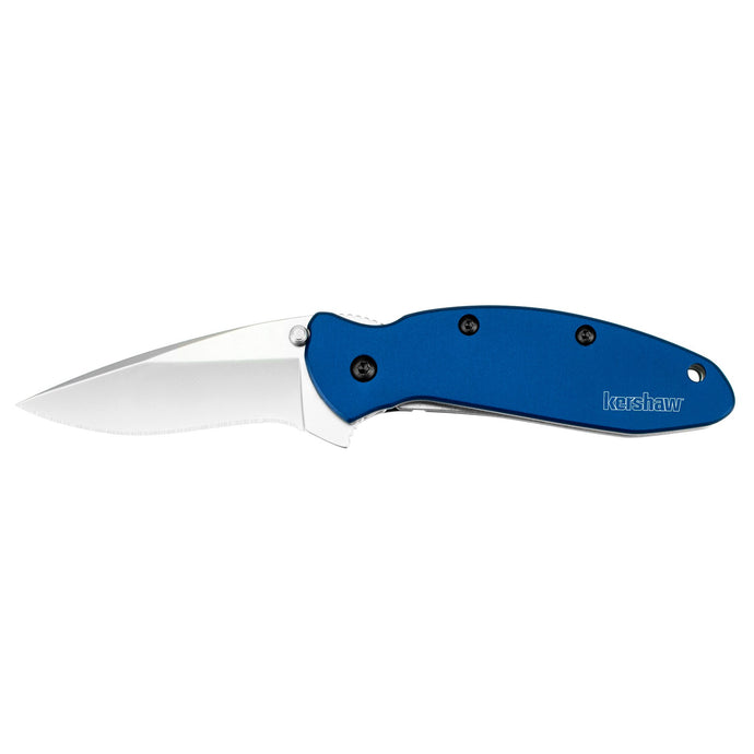 Kershaw Scallion Knife in the fully open position.