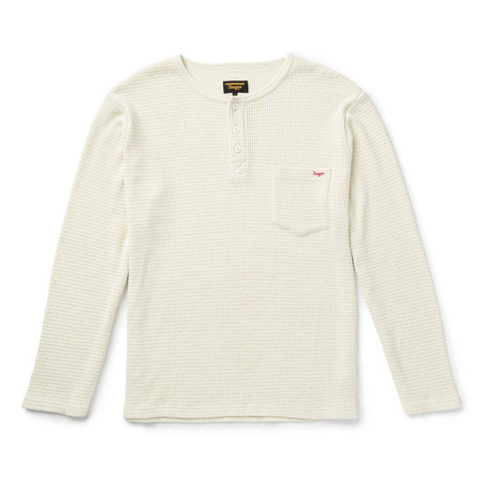 Seager Sawpit Henley LS Thermal in the color white