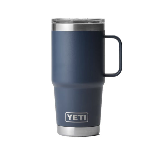 YETI Rambler 20 oz Travel Mug with Stronghold Lid in the color Navy.