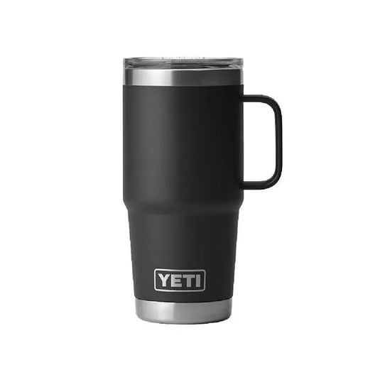 YETI Rambler 20 oz Travel Mug with Stronghold Lid in the color Black.