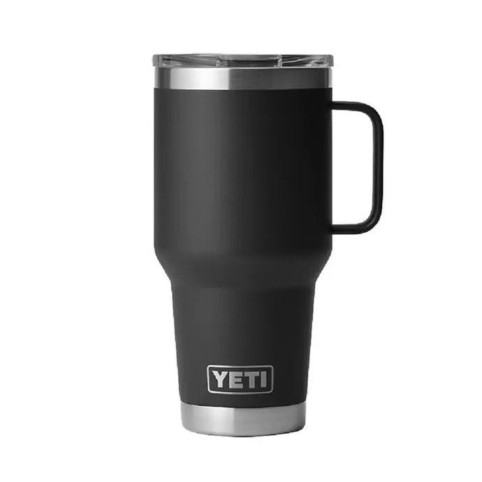 Yeti Rambler 30 oz Travel Mug With Stronghold Lid in the color Black.