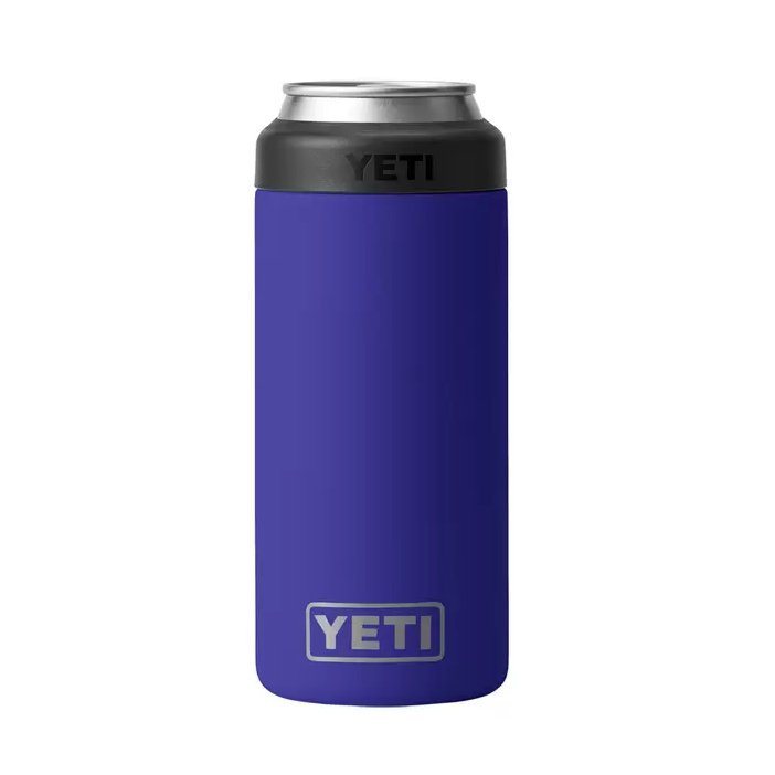 Load image into Gallery viewer, YETI Rambler Colster Slim Drink Insulator in the color OffShore Blue
