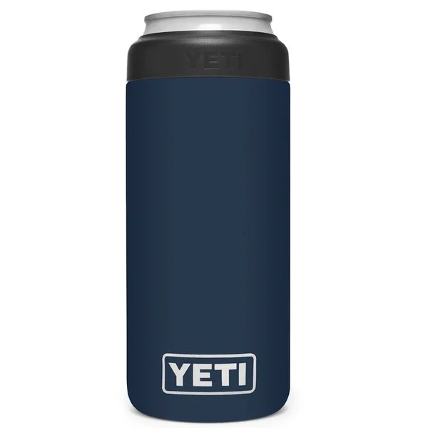 Load image into Gallery viewer, YETI Rambler Colster Slim Drink Insulator in the color Navy.
