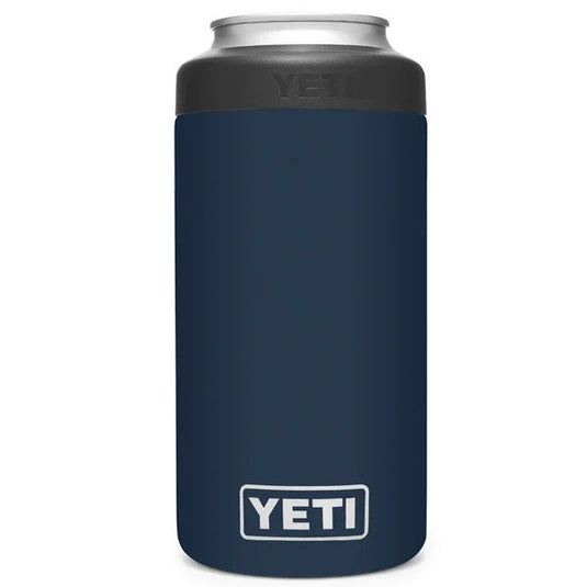 YETI Rambler Colster Tall Beverage Can Insulator in the color Navy.