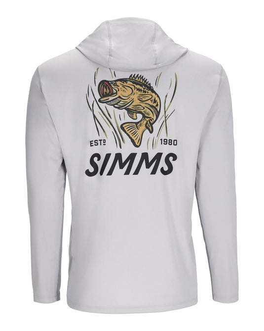 Simms Tech Hoody Artist Lake Series in the color Sterling/Bass.