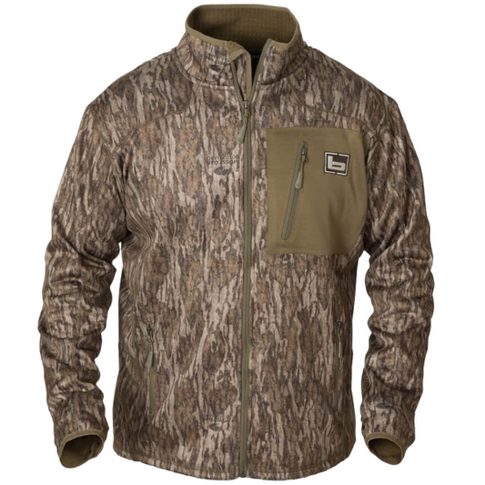 Banded Full Zip Mid Layer Fleece Jacket