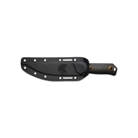 Benchmade Raghorn Knife 15600OR with sheath facing left