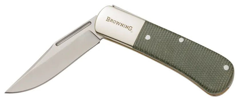Load image into Gallery viewer, Browning Steambank knife in the halfway open position.
