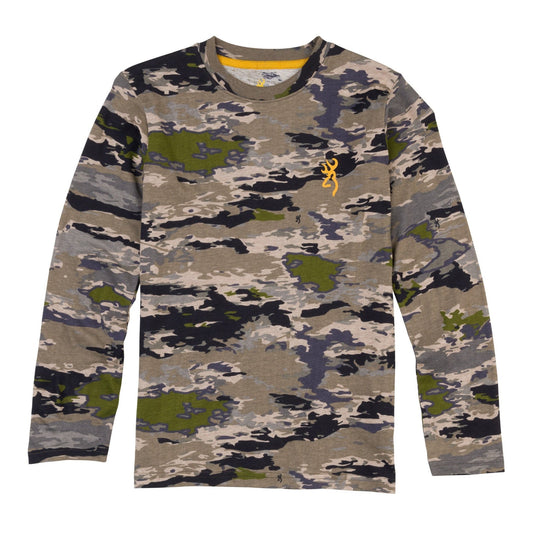 Front view of the Browning Wasatch Youth Long Sleeve Shirt in the color Ovix.
