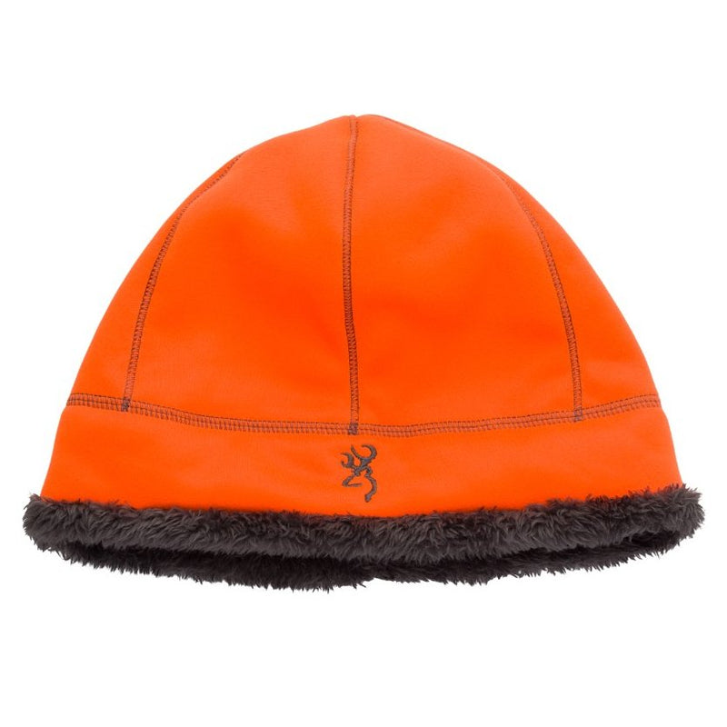 Load image into Gallery viewer, Browning Wicked Wing High Pile Beanie in the color Blaze orange.
