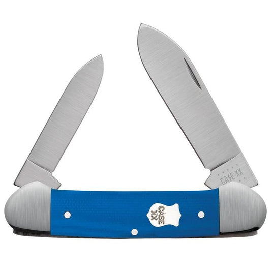 Case Smooth Blue G-10 Canoe 16743 Knife Knives- Fort Thompson