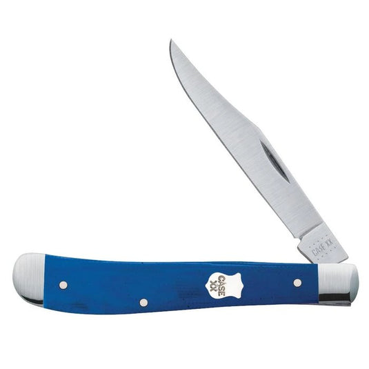 Case Smooth Blue G-10 Slimline Trapper 16746 Knife Knives- Fort Thompson