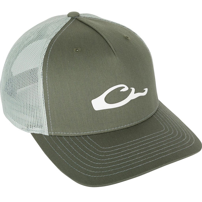 Drake 5-Panel Slick Logo Cap in the color Green/Light Green featuring a white Drake logo. 