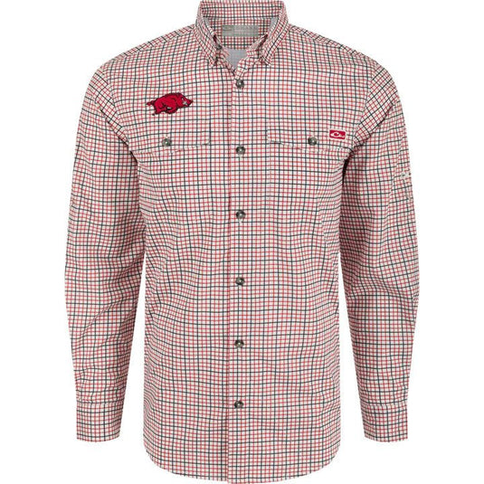 Drake Arkansas Frat Tattersall Shirt Long Sleeve Mens Shirts- Fort Thompson