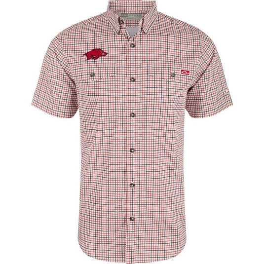 Drake Arkansas Frat Tattersall Shirt Sleeve Shirt Mens Shirts- Fort Thompson