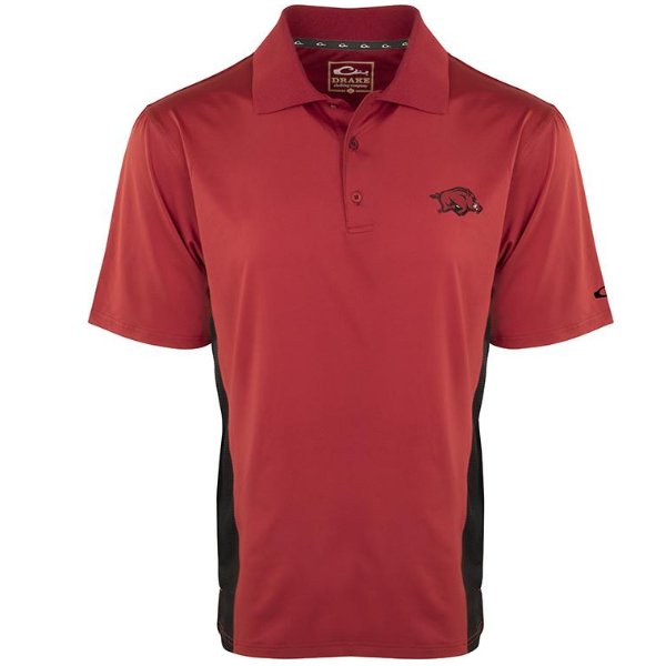 Drake Arkansas Performance Polo Shirt with Mesh Sides Mens Shirts- Fort Thompson