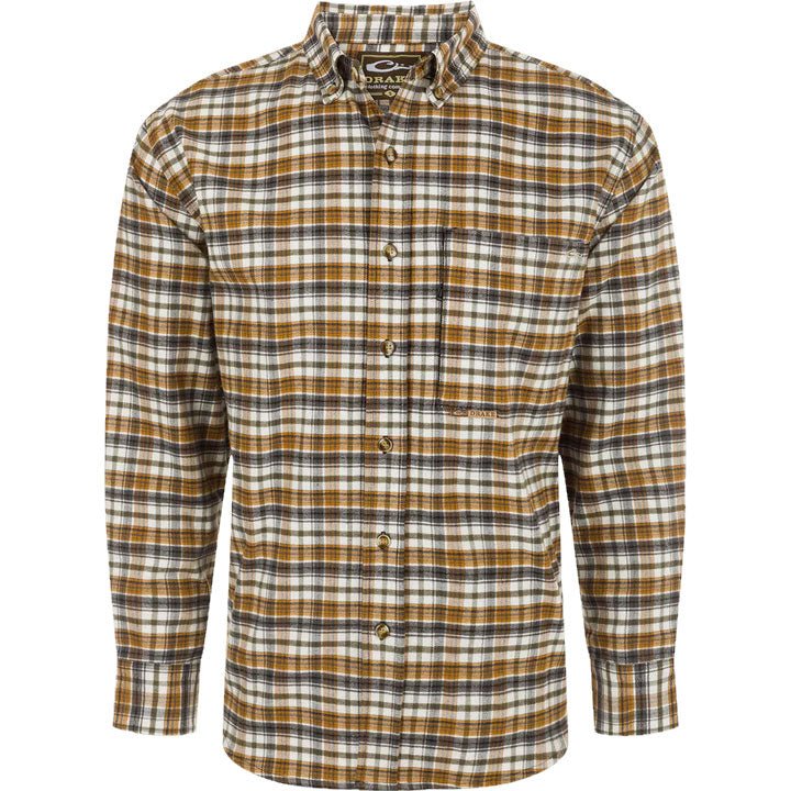 Load image into Gallery viewer, Drake Autumn Brushed Twill Plaid Long Sleeve Shirt Mens Shirts- Fort Thompson
