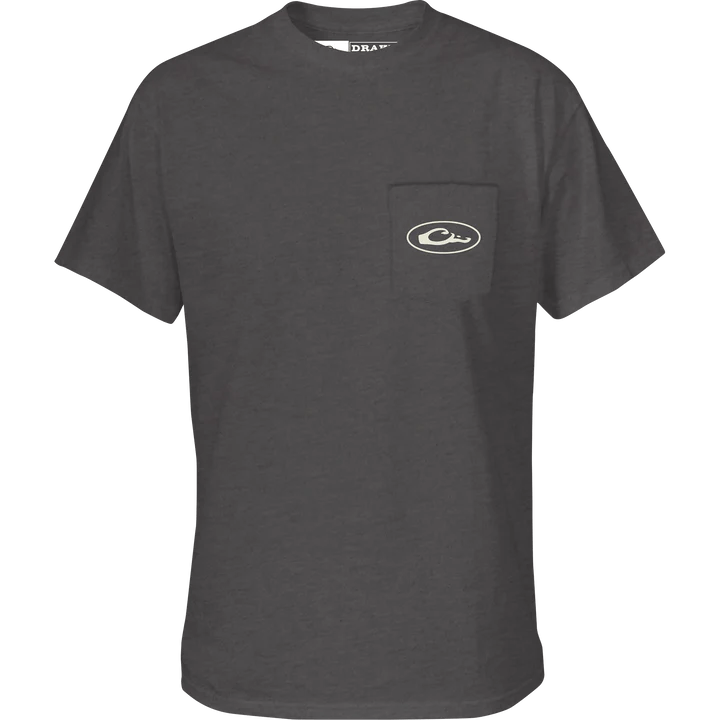 Load image into Gallery viewer, Drake Black Lab Profile T-Shirt Short Sleeve Mens T-Shirts- Fort Thompson
