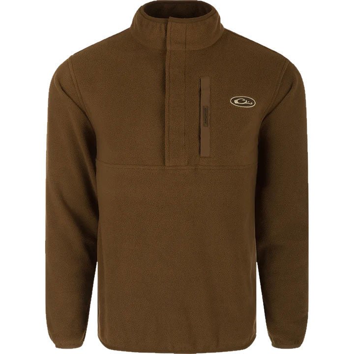 Load image into Gallery viewer, Drake Camp Fleece Pullover Jacket 2.0 in the color Cocoa.
