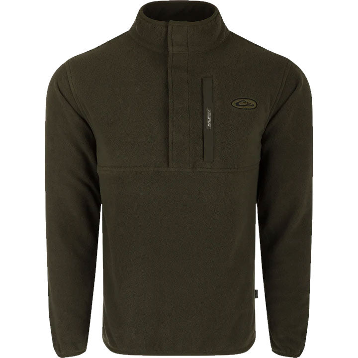 Load image into Gallery viewer, Drake Camp Fleece Pullover Jacket 2.0 in the color Kalamata Olive.
