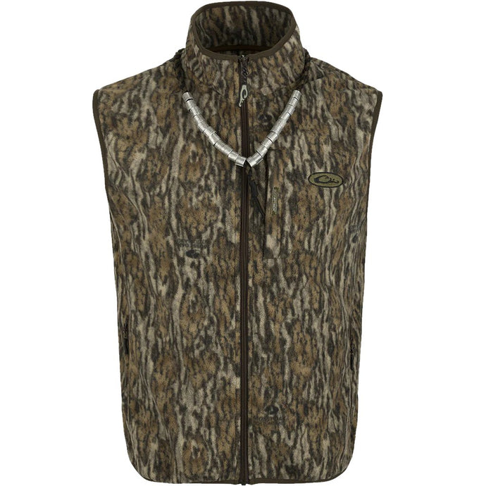 Drake Camp Fleece Vest in the color Bottomland. 