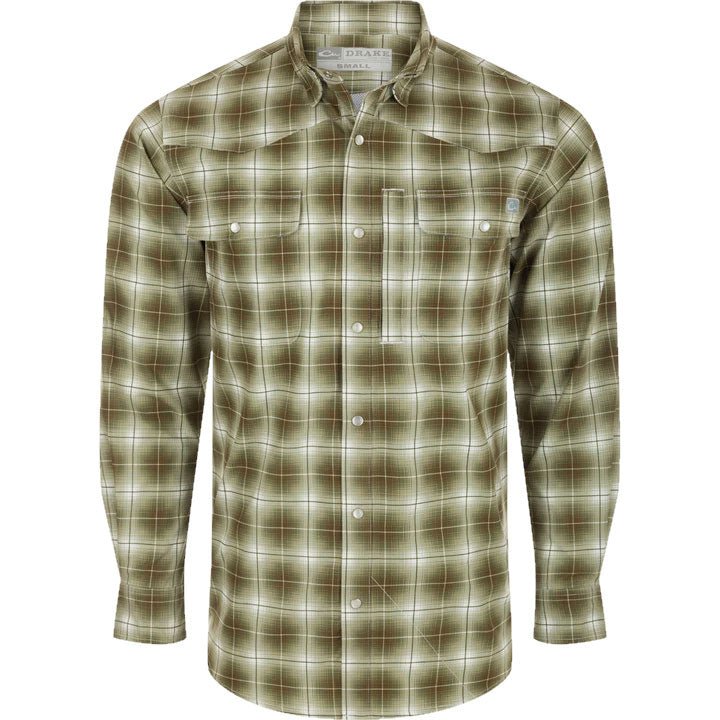 Load image into Gallery viewer, Drake Cinco Ranch Western Fall Plaid Long Sleeve Shirt Mens Shirts- Fort Thompson
