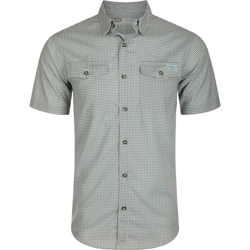 Load image into Gallery viewer, Drake Frat Gingham Check Shirt S/S Mens Shirts- Fort Thompson
