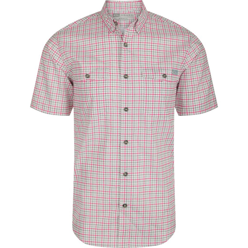 Load image into Gallery viewer, Drake Frat Tattersall Shirt S/S Mens Shirts- Fort Thompson
