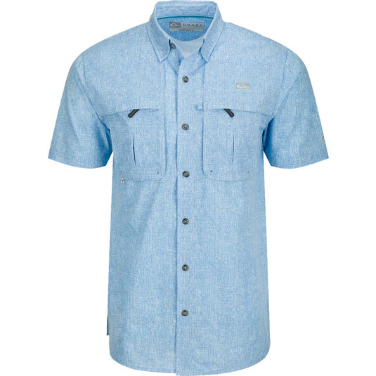 Drake Heritage Heather Shirt S/S Mens Shirts- Fort Thompson
