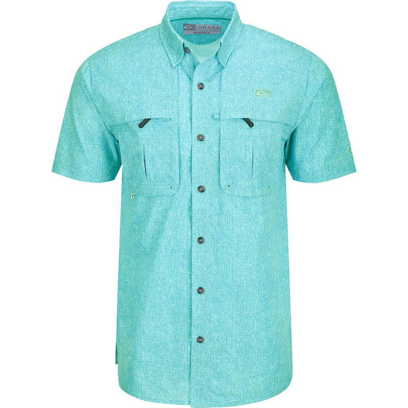 Load image into Gallery viewer, Drake Heritage Heather Shirt S/S Mens Shirts- Fort Thompson
