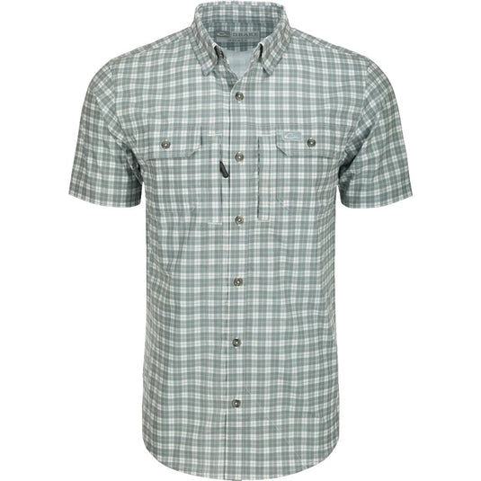 Drake Hunter Creek Check Plaid Short Sleeve Shirt Mens Shirts- Fort Thompson