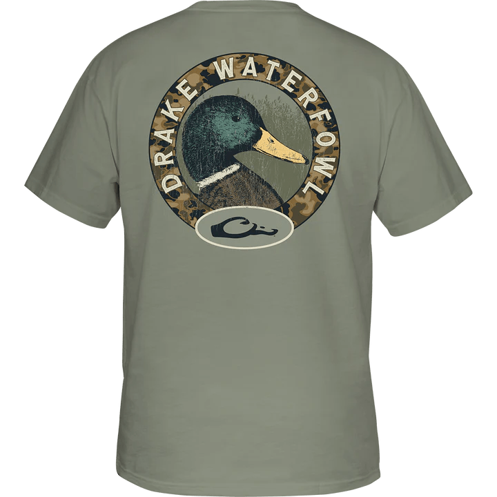 Load image into Gallery viewer, Drake Mallard Circle T-Shirt Short Sleeve Mens T-Shirts- Fort Thompson
