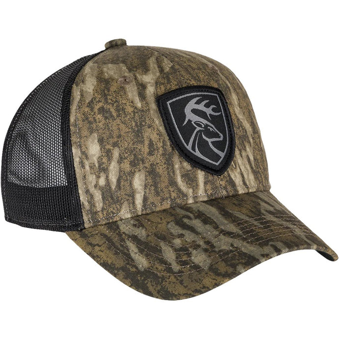 Drake Mesh-Back Patch Logo Cap in the color Bottomland.