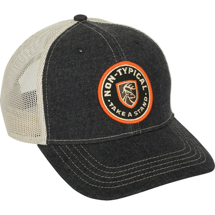 Drake Non-Typical Take A Stand Circle Patch Mesh Back Cap featuring the Non-Typical logo and the words 