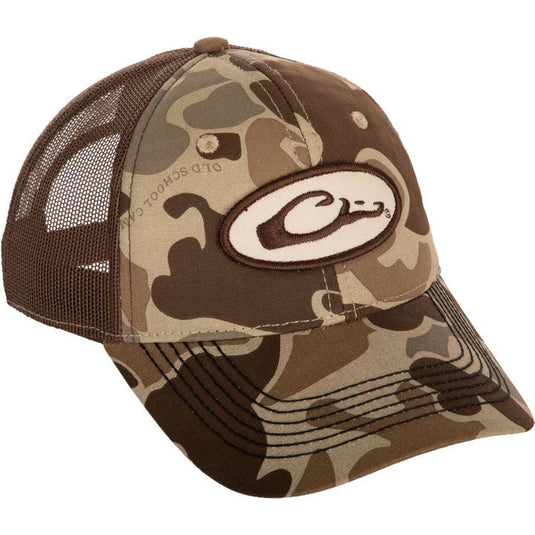 Drake Oval Logo Foam Front Ball Cap in Old School Timber