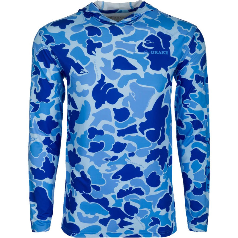 Load image into Gallery viewer, Drake Performance Hoodie Print Long Sleeve Mens Shirts- Fort Thompson
