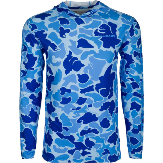 Drake Performance Hoodie Print Long Sleeve Mens Shirts- Fort Thompson