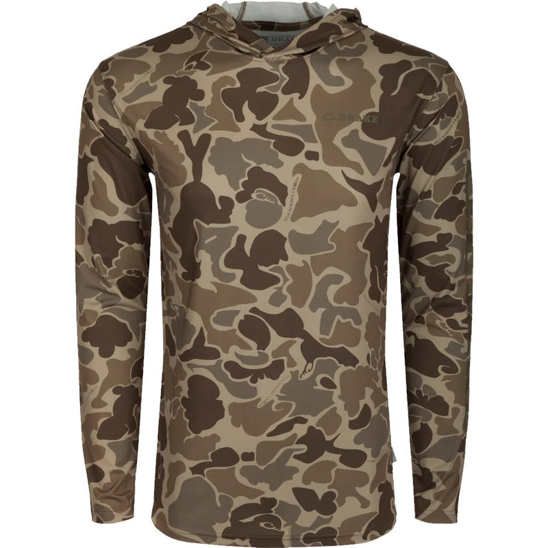 Load image into Gallery viewer, Drake Performance Hoodie Print Long Sleeve Mens Shirts- Fort Thompson
