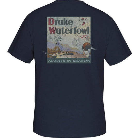 Drake Pintail Postage Short Sleeve T-Shirt Mens T-Shirts- Fort Thompson