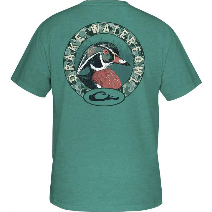 Load image into Gallery viewer, Drake Wood Duck Circle T-Shirt Mens T-Shirts- Fort Thompson
