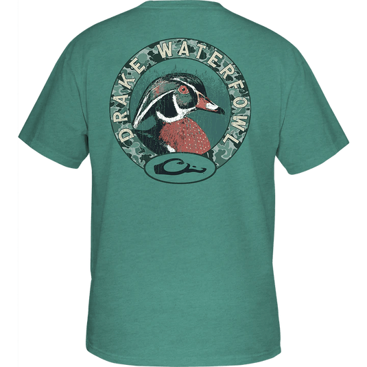 Drake Wood Duck Circle T-Shirt Mens T-Shirts- Fort Thompson