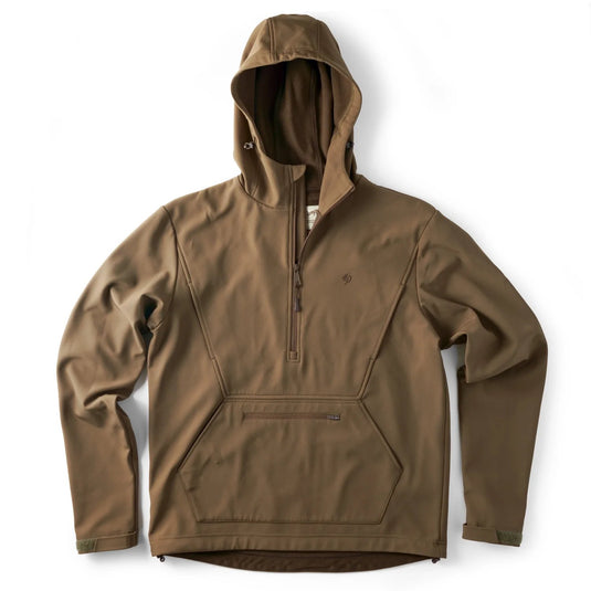 Duck Camp Contact Soft Shell Hoodie in the color Pin Oak. 