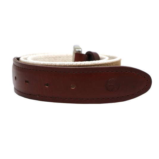Duck Head Waxed Canvas Belt in the color Tan