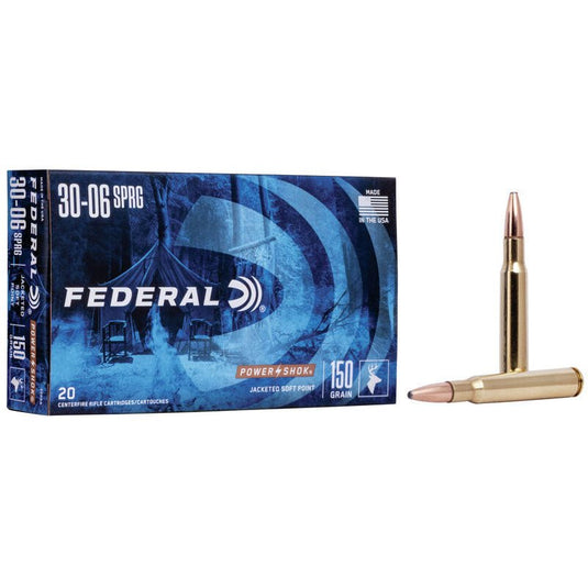 Federal Power-Shok Rifle 30-06 Springfield 150 Grain - 3006A Rifle Loads- Fort Thompson