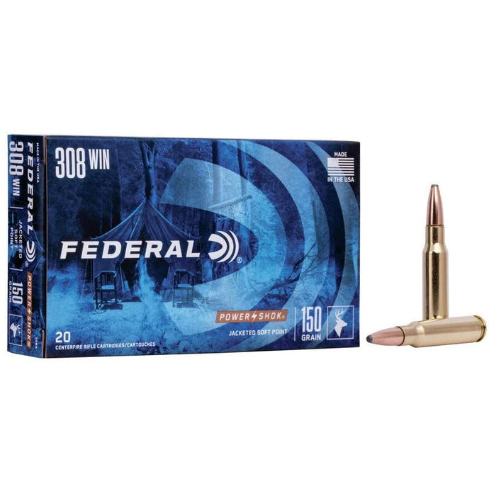 Federal Power-Shok Rifle 308 Win 150 Grain - 308A Rifle Loads- Fort Thompson