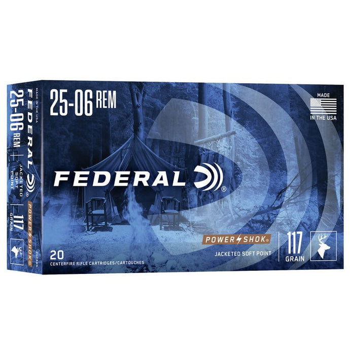 Federal Power-Shok Rile 25-06 Rem 117 Grain - 2506BS Rifle Loads- Fort Thompson