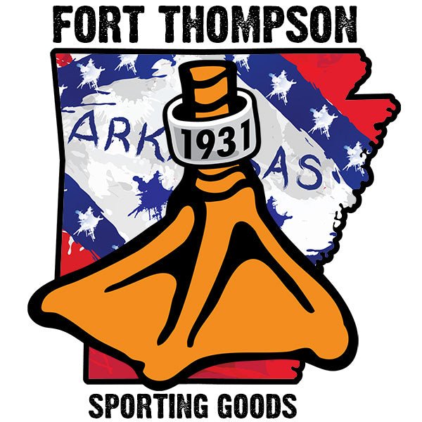 Fort Thompson AR State Flag Duck Foot Sticker Stickers- Fort Thompson