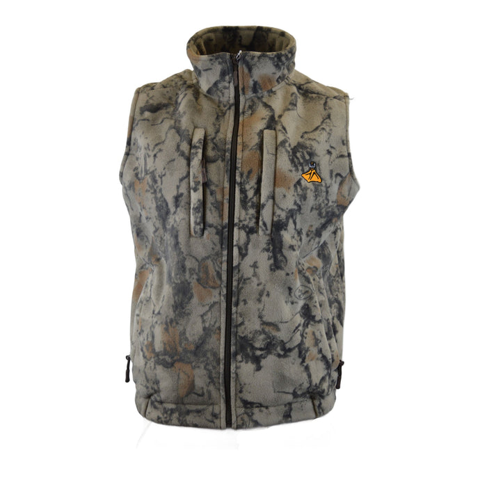 Fort Thompson Classic Winterceptor Wind Proof Fleece Vest in Natural Gear camo.